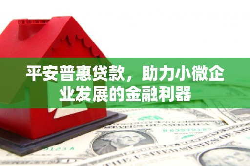 江都平安普惠贷款，助力小微企业发展的金融利器