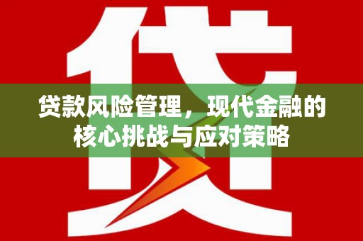 江都贷款风险管理，现代金融的核心挑战与应对策略