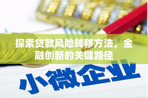 江都探索贷款风险转移方法，金融创新的关键路径