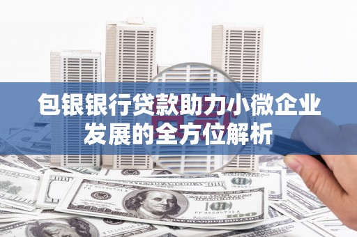 江都包银银行贷款助力小微企业发展的全方位解析