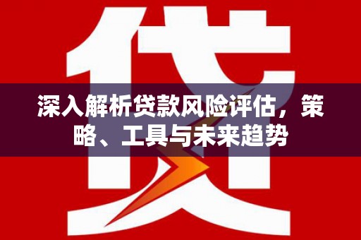 江都深入解析贷款风险评估，策略、工具与未来趋势
