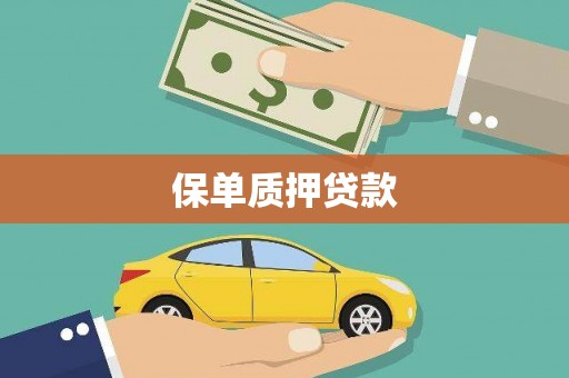 江都保单质押贷款