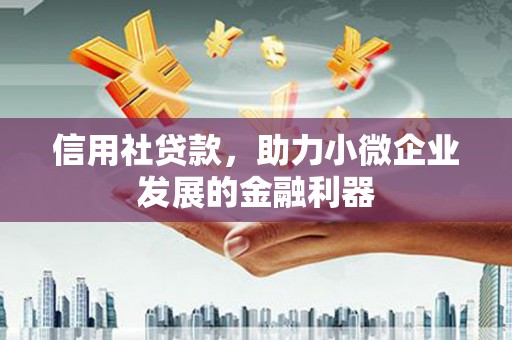江都信用社贷款，助力小微企业发展的金融利器