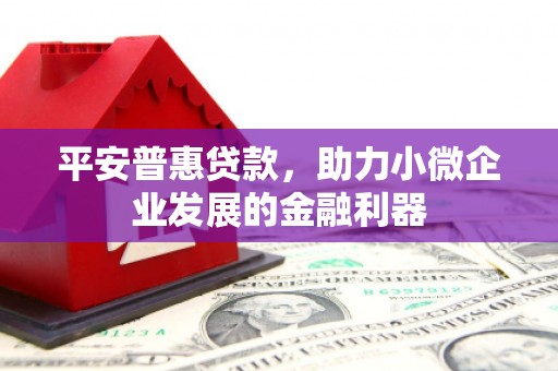 江都平安普惠贷款，助力小微企业发展的金融利器